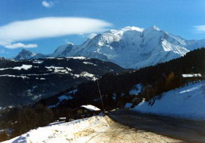 Mont Blanc and Aiguille du Midi